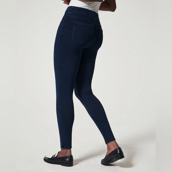 Spanx Jean-ish Ankle Leggings Stretchy High Rise Pull On Plus Size Size 1X Tall - Picture 10 of 10